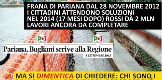SU RITARDO LAVORI PARIANA “PERCHÉ BUGLIANI NON CERCA I RESPONSABILI?”