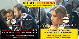 VIAGGIO MAZZEO E GAZZETTI A BRUXELLES IN CONTO AI CITTADINI. ALLA FACCIA DELLA RIDUZIONE DEI COSTI DELLA POLITICA