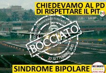 NUOVO PERETOLA. IL PD BOCCIA IL PD, COL VOTO DI OGGI SIAMO ALLA SINDROME BIPOLARE
