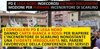 PD E LEGA INDECOROSI VOTANO CONTRO DISCUSSIONE PER FERMARE INCENERITORE DI SCARLINO