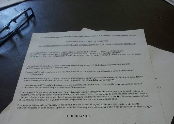 GALLETTI (M5S) OGGI IN COMUNE A PISA PER AUDIZIONE ASSOCIAZIONE DIALIZZATI