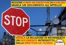 REGIONE FERMI INCENERITORE DI SCARLINO MANCA UN DOCUMENTO ALL’APPELLO!