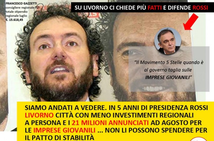 LIVORNO DIMENTICATA DALLA REGIONE, GAZZETTI SI INFORMI: FONDI IMPRESE GIOVANILI FERMI PER PATTO DI STABILITA’