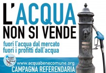 ACQUA DIRITTO FONDAMENTALE. PRIMI 50 LITRI AL GIORNO SIANO GRATUITI