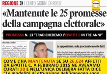 EPATITE C QUESTIONE SERIA, ROSSI DIA I VERI NUMERI DEI PAZIENTI TRATTATI