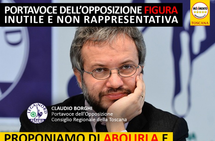 PORTAVOCE DELL’OPPOSIZIONE È FIGURA INUTILE, SE ELIMINATA RISPARMIO DI 100MILA EURO L’ANNO