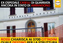 CHIAREZZA SULL’EX OSPEDALE CASELLI DI QUARRATA