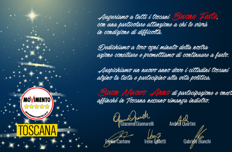 BUONE FESTE DAL GRUPPO CONSILIARE DEL M5S TOSCANA