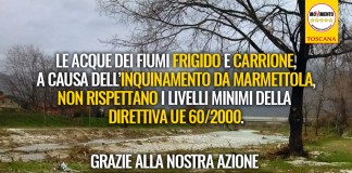 INQUINAMENTO MARMETTOLA “DOPO NOSTRA AZIONE REGIONE CHIEDE PROVVEDIMENTI A MINISTERO”