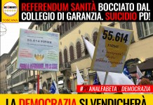 COLLEGIO GARANZIA BOCCIA REFERENDUM. M5S:”SCELTA PD SUICIDA, LA DEMOCRAZIA SI VENDICHERA'”