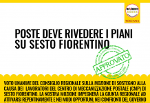 EMERGENZA LAVORO “REGIONE: POSTE RIVEDA POSIZIONE SU CENTRO MECCANIZZAZIONE DI SESTO”
