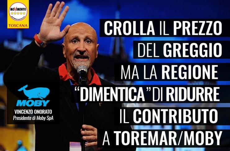 MOBY/TOREMAR “PREZZO DEL GREGGIO GIU’ DA DUE ANNI, REGIONE TOSCANA RIDUCA CONTRIBUTO PUBBLICO”