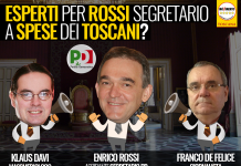 ROSSI SEGRETARIO PD “AMBIZIONI DEL PRESIDENTE NON SIANO IN CONTO AI TOSCANI “