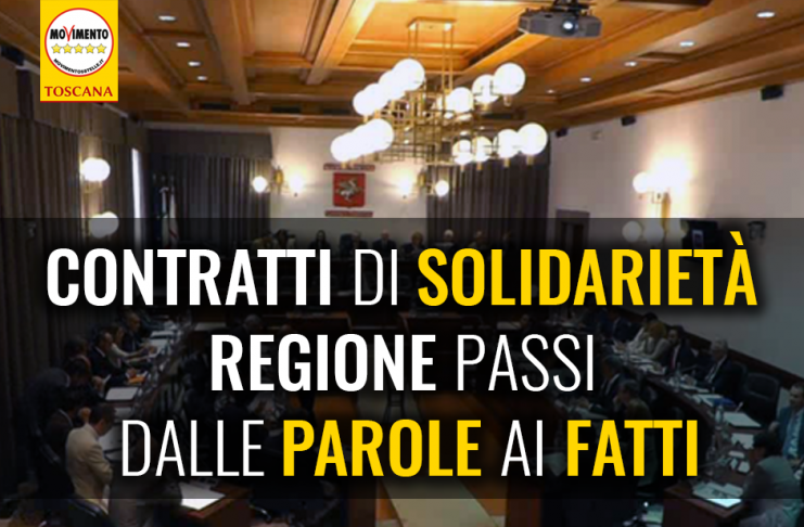 CONTRATTI SOLIDARIETÀ “REGIONE PASSI DALLE PAROLE AI FATTI “