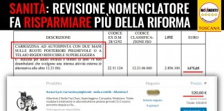 SANITA’ “REVISIONE NOMENCLATORE FA RISPARMIRE PIU’ DELLA RIFORMA. TOSCANA SI ATTIVI”