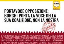 PORTAVOCE OPPOSIZIONE “PARTITO UNICO BOCCIA PROPOSTA DI CHIAREZZA. BORGHI PORTA VOCE SUA COALIZIONE NON LA NOSTRA”