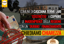 TERME “REGIONE PRENDE TEMPO, MA DOMANDA RESTA: A CHE TITOLO CASCIANA TERME HA FINANZIATO BAGNI DI CASCIANA SRL?”
