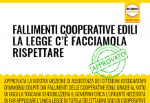 FALLIMENTI COOPERATIVE EDILI “NOSTRA PROPOSTA APPROVATA. ORA SI APPLICHI DECRETO 122”