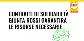 CONTRATTI SOLIDARIETA’ “SODDISFAZIONE PER APPROVAZIONE NOSTRA MOZIONE. GIUNTA ASSICURA RISORSE”