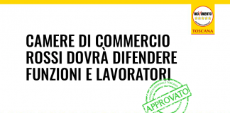 CAMERE DI COMMERCIO PASSA MOZIONE M5S “ROSSI DIFENDA FUNZIONI E LAVORATORI”