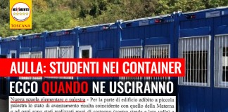 AULLA/STUDENTI NEI CONTAINER “ROSSI CHIEDA SCUSA: DISSE SOLUZIONE IN 5 MESI, MA NE SERVIRANNO 20 PER UN LOTTO E CHISSA’ QUANTI PER IL SECONDO. “