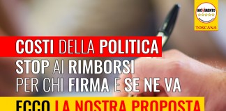 COSTI POLITICA “STOP AI RIMBORSI PER CHI FIRMA E SE NE VA”