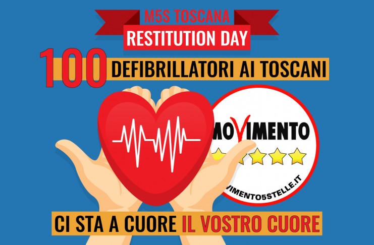 “RESTITUTION DAY: 100 DEFIBRILLATORI PER I TOSCANI”