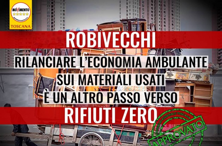 VITTORIA M5S: RIFIUTI, APPROVATA NOSTRA PROPOSTA PER IL RILANCIO DELL’ECONOMIA AMBULANTE SUI MATERIALI USATI