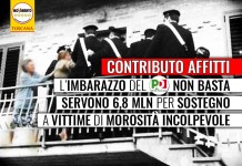 CASA “MENO SOLDI PER CONTRIBUTO AFFITTI. REGIONE TAMPONA VORAGINE DI RENZI, MA NON BASTA”