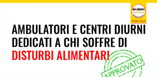 SANITA’ “SODDISFATTI DEL SI’ UNANIME PER AMBULATORI E CENTRI DIURNI DEDICATI A CHI SOFFRE DI DISTURBI ALIMENTARI”