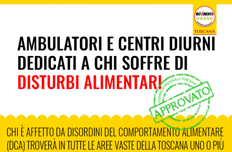 SANITA’ “SODDISFATTI DEL SI’ UNANIME PER AMBULATORI E CENTRI DIURNI DEDICATI A CHI SOFFRE DI DISTURBI ALIMENTARI”