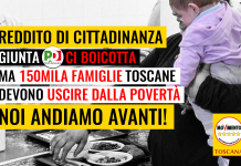 REDDITO DI CITTADINANZA REGIONALE “GIUNTA PD BOICOTTA NOSTRA PROPOSTA. TOGLIERE 150MILA FAMIGLIE TOSCANE DALLA POVERTA’ NON VALE UN NUMERO DI BILANCIO?”