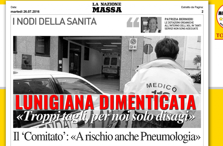 SANITA’ / LUNIGIANA “RISPOSTA DE LAURETIS E’ TRUFFA SEMANTICA. LUNIGIANESI NON VI DISCRIMINANO O NON VOGLIONO AMMETTERLO?”