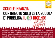 SCUOLE INFANZIA “CONTRIBUTO SOLO SE LA SCUOLA E’ PUBBLICA. IL PD DICE NO”