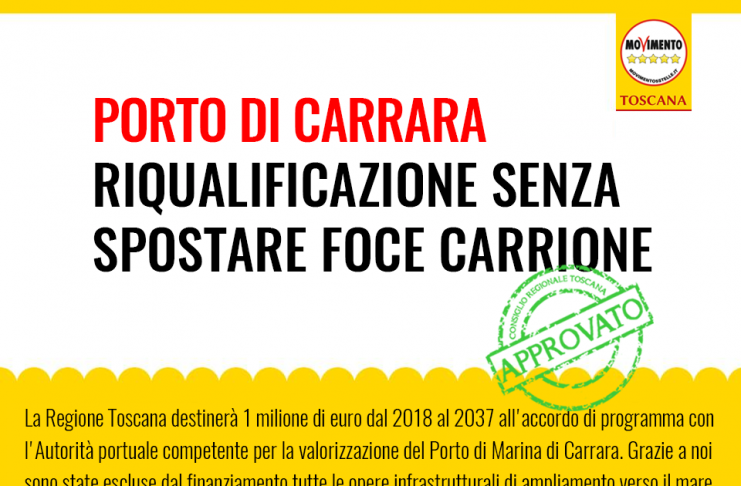 PORTO DI CARRARA, RIQUALIFICAZIONE SENZA SPOSTARE FOCE CARRIONE