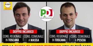 ETICA POLITICA / DOPPIO INCARICO “PD AVEVA ADERITO A CARTA DI AVVISO PUBBLICO, MA BUGLIANI E NICCOLAI MANTENGONO LE DUE POLTRONE”