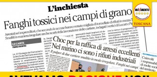 MAXI INCHIESTA SVERSAMENTI “NOSTRA SEGNALAZIONE A SETTEMBRE 2015, MA SINDACO DI MONTAIONE CI TACCIO’ DI PROCURATO ALLARME”