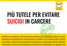 FIRENZE/SOLLICCIANO “SUICIDA DEL 14 LUGLIO SIA L’ULTIMO, CARCERE DEVE TENDERE A RIEDUCAZIONE. BENE VOTO UNANIME DEL CONSIGLIO A NOSTRA PROPOSTA”