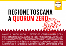 REFERENDUM ABROGATIVI “BOCCIATA PROPOSTA M5S QUORUM ZERO “PD SI TIENE STRETTO GIOCHINO ASTENSIONE”