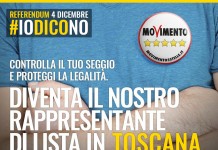DIVENTA RAPPRESENTANTE DI LISTA PER IL M5S IN TOSCANA