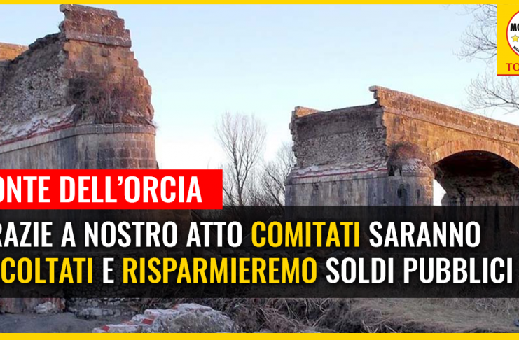 M5S, DISSESTO / PONTE DELL’ORCIA ” REGIONE APPROVA NOSTRA PROPOSTA, EVITATO SPRECO DI DENARO PUBBLICO: PROGETTO DEI COMITATI COSTA 80% IN MENO”