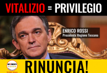 M5S PRESENTA LEGGE PER RIDURRE VITALIZI “MA NON CI BASTA. CAMPAGNA DAL BASSO PER CHIEDERE A ROSSI & CO RINUNCIA AL PRIVILEGIO”