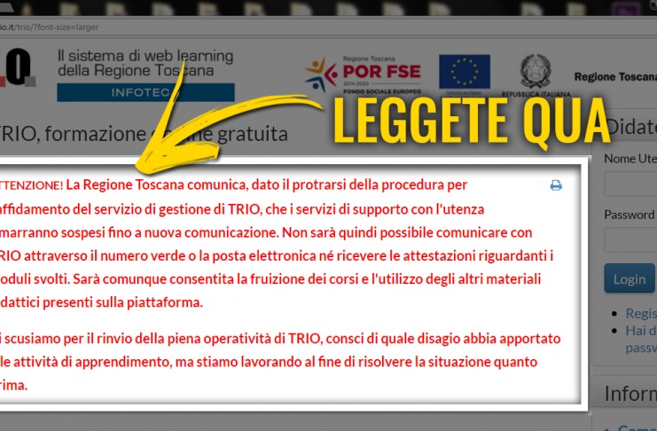 PROGETTO TRIO KO. NE FUNZIONA UNA E RIESCONO A ROVINARE ANCHE QUELLA