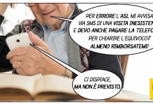 ASL CENTRO MANDA SMS PROMEMORIA SBAGLIATI. CITTADINO NON AVEVA FISSATO VISITE, MA PER TOGLIERSI IL DUBBIO DEVE CHIAMARE NUMERO A PAGAMENTO