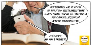 ASL CENTRO MANDA SMS PROMEMORIA SBAGLIATI. CITTADINO NON AVEVA FISSATO VISITE, MA PER TOGLIERSI IL DUBBIO DEVE CHIAMARE NUMERO A PAGAMENTO