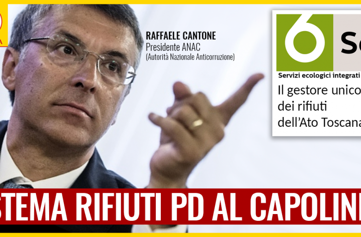 COMMISSARIAMENTO SEI TOSCANA: LAPIDE PER DISEGNO PD NELLA GESTIONE DEI RIFIUTI
