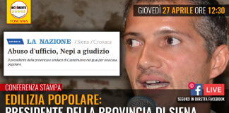 EDILIZIA POPOLARE: PRESIDENTE PROVINCIA DI SIENA A GIUDIZIO PER ESPOSTO M5S