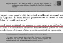 CROLLA IL CONTROSOFFITTO NEL NUOVO OSPEDALE? PER LA GIUNTA PUÒ SUCCEDERE …
