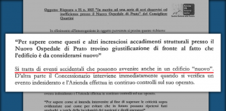 CROLLA IL CONTROSOFFITTO NEL NUOVO OSPEDALE? PER LA GIUNTA PUÒ SUCCEDERE …