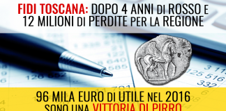 REGIONE CI HA RIMESSO 12 MLN CON FIDI TOSCANA, ORA TUTTI FELICI PER 96MILA EURO?